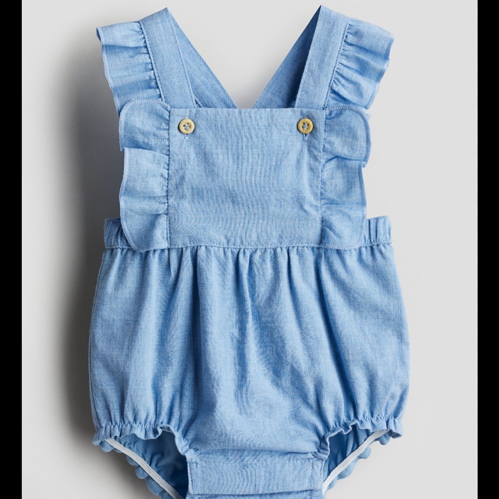 H&M Organic Cotton Blue Romper